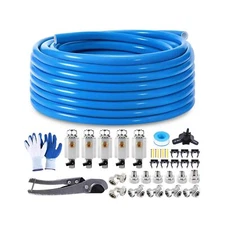 Shop Air Line Kit 3/4"×100'&200'&300' Compressed Air Line Kit, HDPE-Aluminu