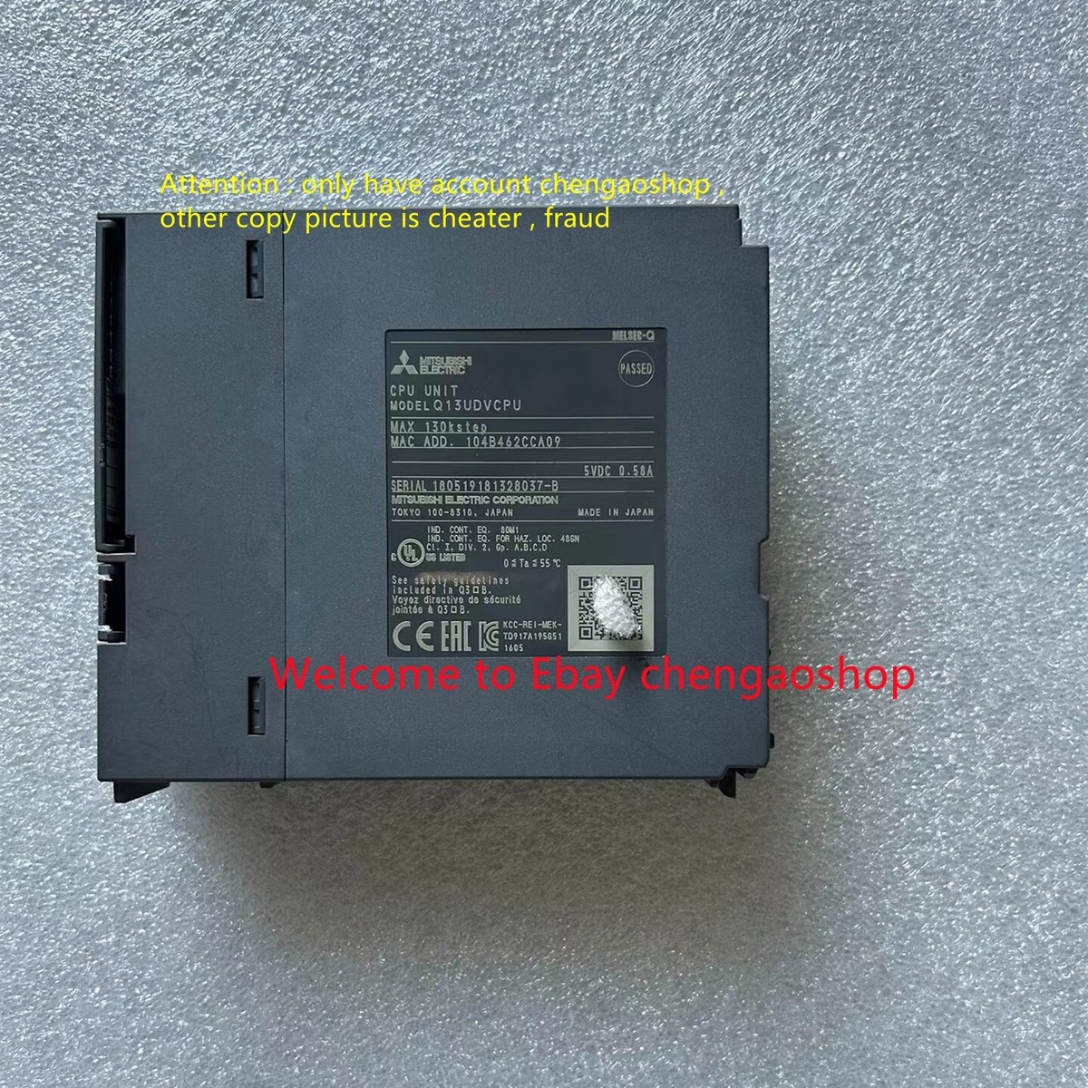 1PCS 100% tested Mitsubishi Q13UDVCPU (by DHL or FedEx) #U6398D YG