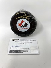 DARNELL NURSE Team Canada Edmonton Oilers SIGNED Auto Hockey Puck Frameworth COA