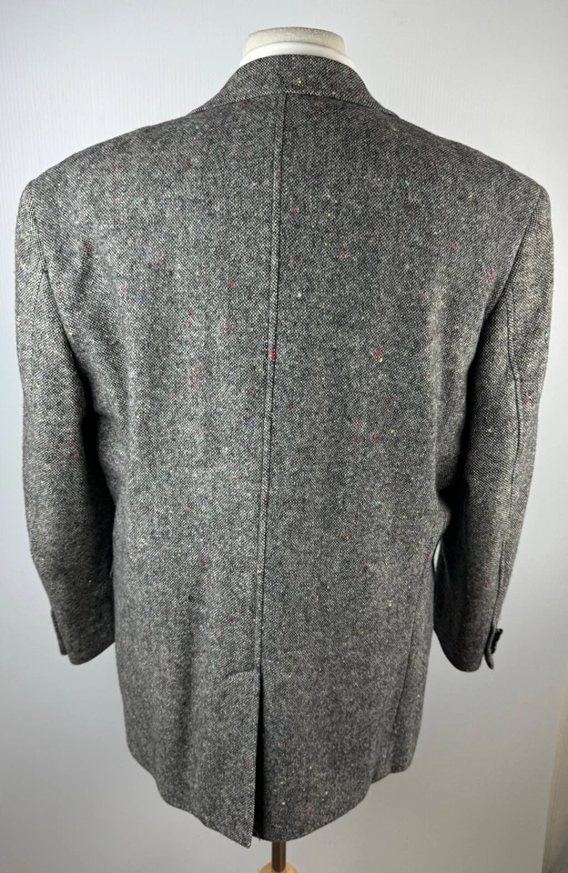 Blazer TRAVEL SMITH Para Hombres 46R Gris Grueso Tweed-Como Abrigo Deportivo Traje Chaqueta Foto 4 de 4
