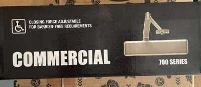 Tell DC100316 Commercial Grade 1 Door Closer, Adjustable 1-4, Aluminum Finish -