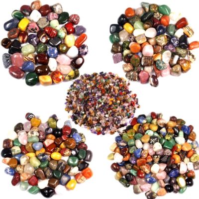 PREMIUM gemischte Trommelsteine 7 versch.Größen Ø 1 - 40mm Welt Mix Edelsteine p