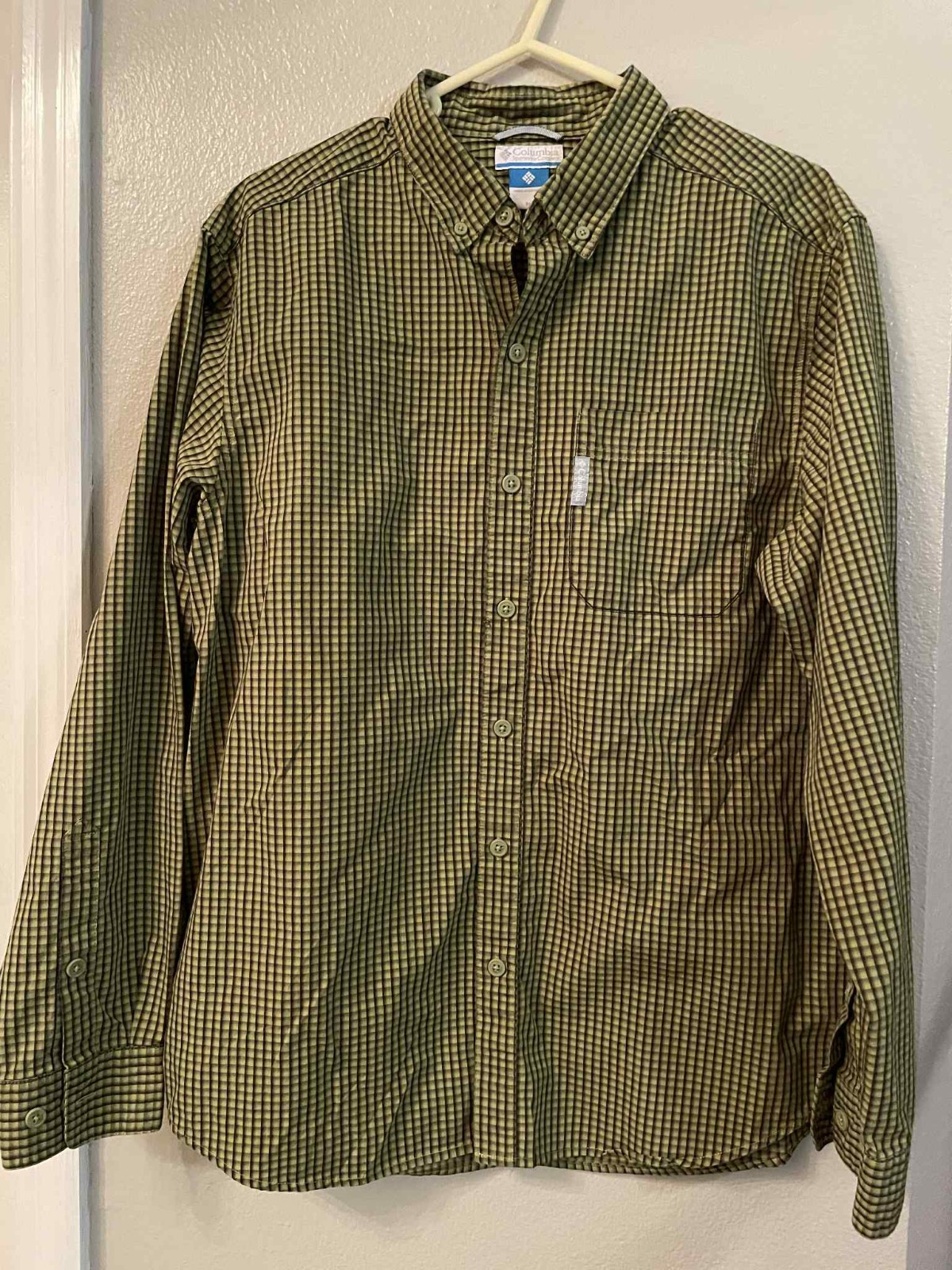 Columbia Sportswear Company Men's Long Sleeve Yellow Green Black Size Medium thumbnail 2
