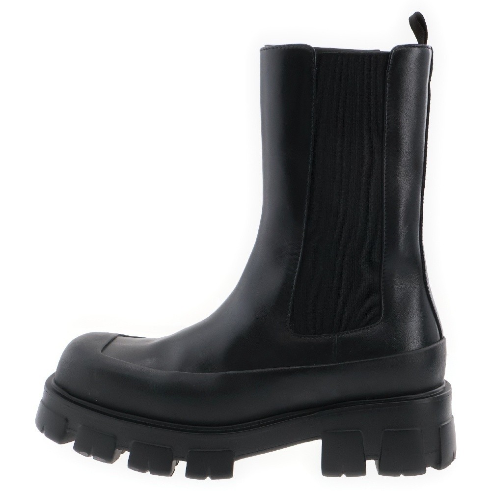 Prada Monolith Chelsea Boots 2Ug007 Black Square Toe Side Prada Monolith Chelsea Boots 2Ug007 Black Square Toe Side