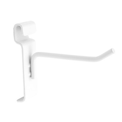 SSWBasics 4 inch White Peg Hook for Wire Grid - Pack of 50 - Durable Grid Wall