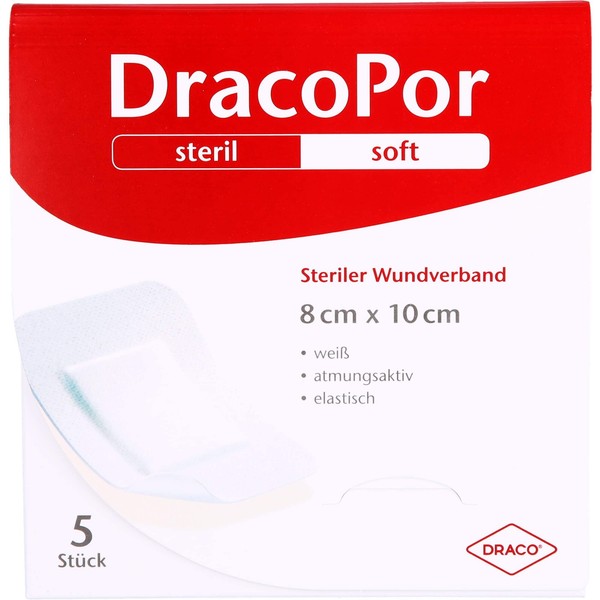 Dracopor Wundverband Steril 8X10 Cm Verband 5 StüCk FüR Wundversorgung-image