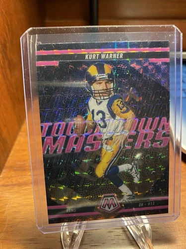 2025 Panini Mosaic - Touchdown Masters Kurt Warner #19 Mosaic Pink...