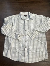 Ariat Pro Series Button Down Shirt Mens Size XXL White Long Sleeve