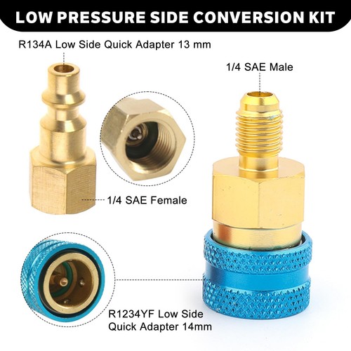 R1234YF Adapter, to R134A Quick 17 mm, 14 16 13 Yellow  - Foto 2 di 7
