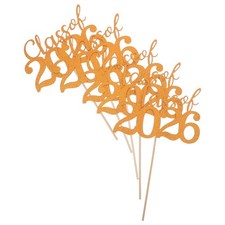  5pcs Graduation Table Centerpieces Sticks - 2026 Graduation Cupcake Toppers -