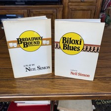 1985 Biloxi Blues  1987 Broadway Bound Plays by Neil Simon HCDJ BCE 2 VG