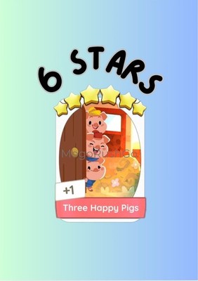Three Happy Pigs Set 24 Mo_go_stickers 6 Star fast delivery 