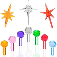 &reg;Globe Pinlites Bulbs for Replacement Ceramic Christmas Tree- Round Faceted G...