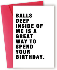 Rude Birthday Card for Husband from Wife, Dirty Birthday Card for Fiance Boyfrie