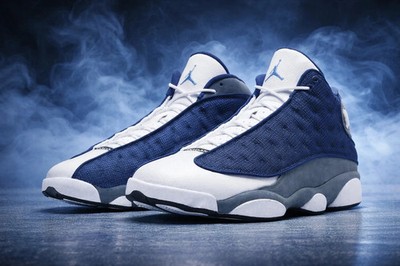 Men - Jordan 13  Flint  Retro Navy White Gray 414571-404 Size US 7-12
