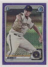 2020 Bowman Chrome Prospects Mega Box Purple Mojo Refractor Nick Bennett 0m4q