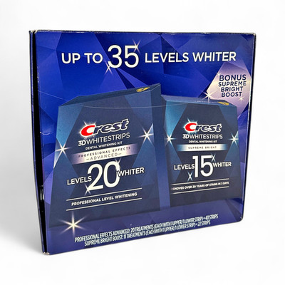 Crest 3D Whitestrips Professional Effects + Supreme Bright Whitening Kit