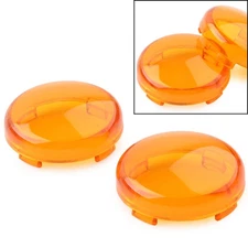 2* Turn Signal Lens Light  Cover Guard For Harley Touring Softail Dyna Yellow US