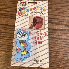 Vintage Girl s Hair Barrette Pony Tail Friends Bearetts 80 s NEW