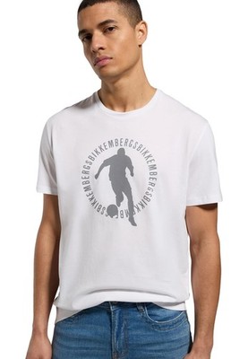 NWT BIKKEMBERGS   LOGO T- SHIRT  BMT0155J1000 WHITE