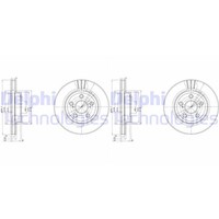 2X Delphi Bremsscheiben 255Mm BelÜFtet Vorne Passend FÜR Toyota Carina Celica