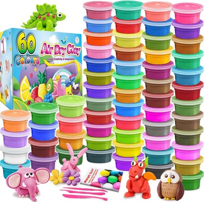 ESSENSON Air Dry Clay 60 Colors Modeling for Kids DIY 60 Colors