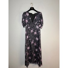 LoveShackFancy LSF Delaney Maxi Dress in Navy Cosmos Silk Size Medium