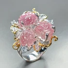 Jewellery 12 ct+ Natural Tourmaline Ring 925 Sterling Silver Size 8 /R471083