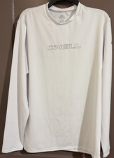 O'Neill Wetsuits Men's Basic Skins UPF 50 Long Sleeve LARGE, White NWT