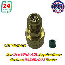 1/4''Female&1/4''Male HVAC R32 Reverse Thread Adapter For A2L R454B/R32 Tanks US