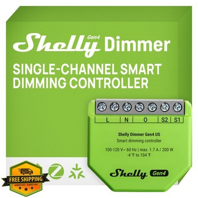 Shelly Dimmer Gen4 US UL WiFi Matter Zigbee Smart