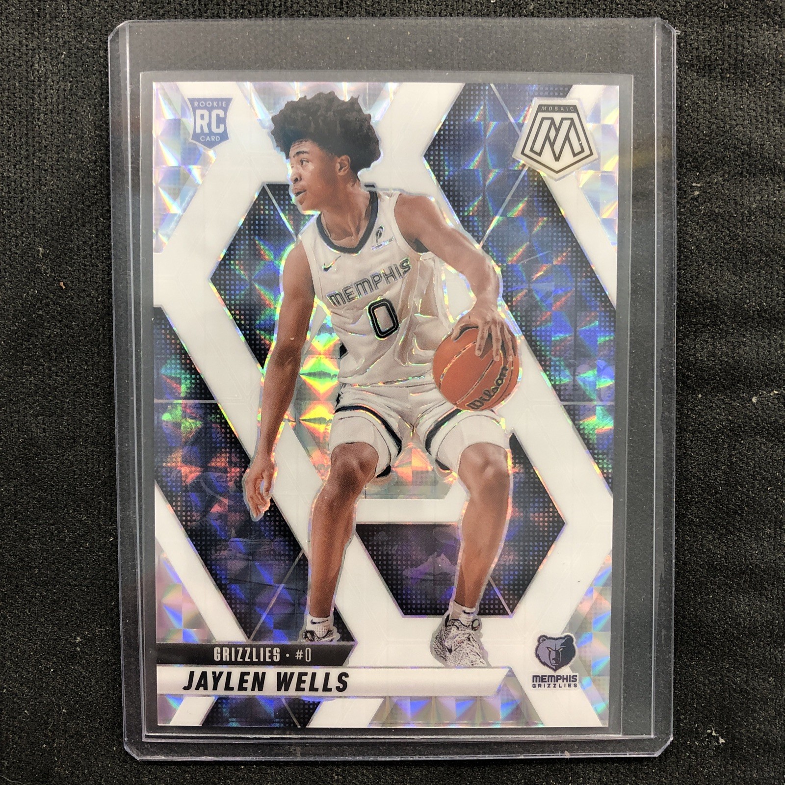 2024-25 Mosaic #240 Jaylen Wells RC Choice White Mosaic #33/35 Grizzlies