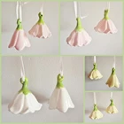 2pcs Hanging Flower Bellflowers Ceramic Flowers Window Decoration - Choice of Colour