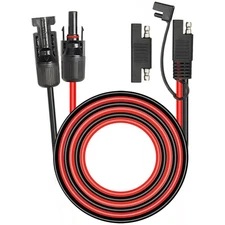 Solar Panel to SAE Adapter Cable - 20FT 10AWG Solar Extension Cable for RV So.