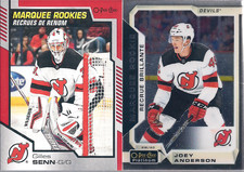 NEW JERSEY Devils 2 Card Rookie Lot Joey Anderson & Giles Senn Marquee Rookies. rookie card picture