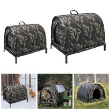 Outdoor Cat House Warm Pet Products Elevated Feet for Winter Community Porch