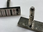 Vintage Paul Smith Cufflinks - Pink Brown White Multi Stripe — photo 2