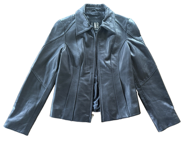 Vintage LNR by La Nouvelle Renaissance Black Genuine Leather Zip