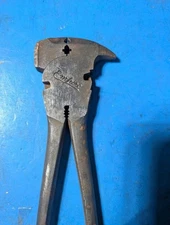 Vintage Empire Fence Pliers Multi Tool Hammer Staple Puller Wire Cutter Twister