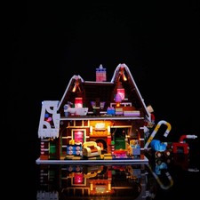 Bloque de construcción iluminación compatible con LEGO invierno Navidad serie 10267 ginge