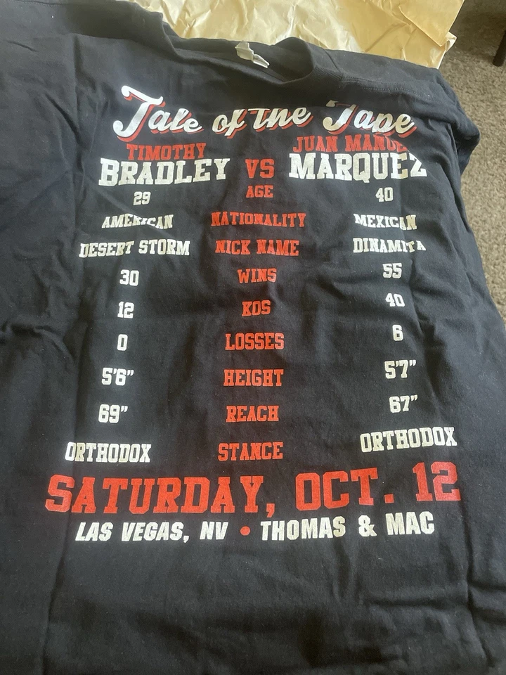 Bradley VS  Marquez Boxing T-Shirt XL NEW Official Top Rank - Image 2 of 3