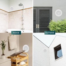 Air Conditioning Vent Cover White Vent Cover Round Easy Cleaning For Bathrooms
