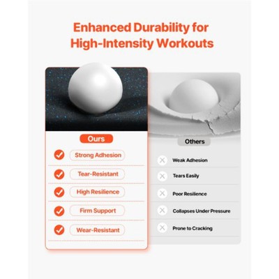 0.56 Inch Thick Gym Floor Mats 12 Tiles Rubber Top with EVA Foam 25'' x 25''
