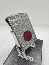 SUPER RARE Zippo ARMOR Lighter LUCKY STRIKE RUBY Polished Chrome LIMITED 100 NEW