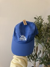 Cobalt Blue White Cap Vita Coco Technical Running Cap Beechfield Quick Drying