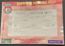 2006 Liverpool  V Manchester United  Football Match Ticket Stub Football