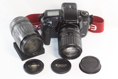 Canon EOS 5 QD Filmkamera EF 100-300mm 35-135mm USM AF Objektiv aus Japan