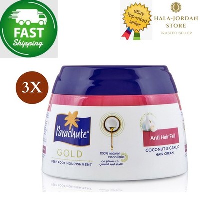 3 Pack X Parachute Hair Cream Gold Anti Hair Fall Coconut 140ml  FAST SHIPPING 