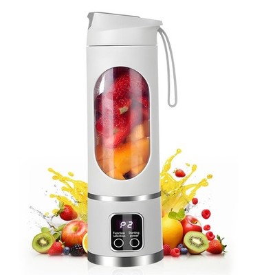 Smoothie Maker to Go, 450ml Tragbarer Mixer, Portable Blender Mini Mixer Weiß