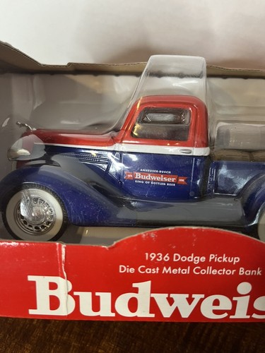 Budweiser 1936 Dodge Pickup Die Cast Metal Collector Bank-1997-#72066 - Picture 2 of 12